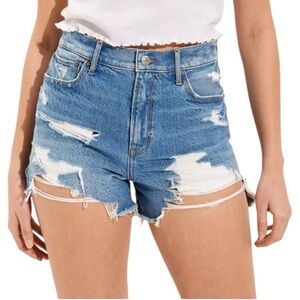 American Eagle Highest Rise ’90s Boyfriend Shorts Women’s 2 Distressed Denim
